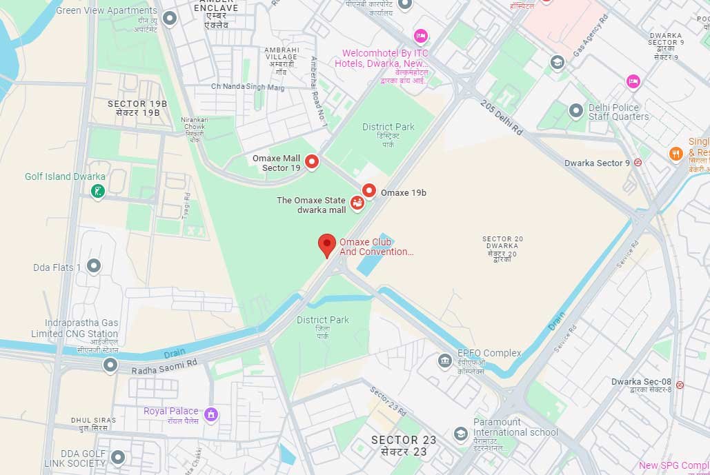Omaxe State Dwarka map view